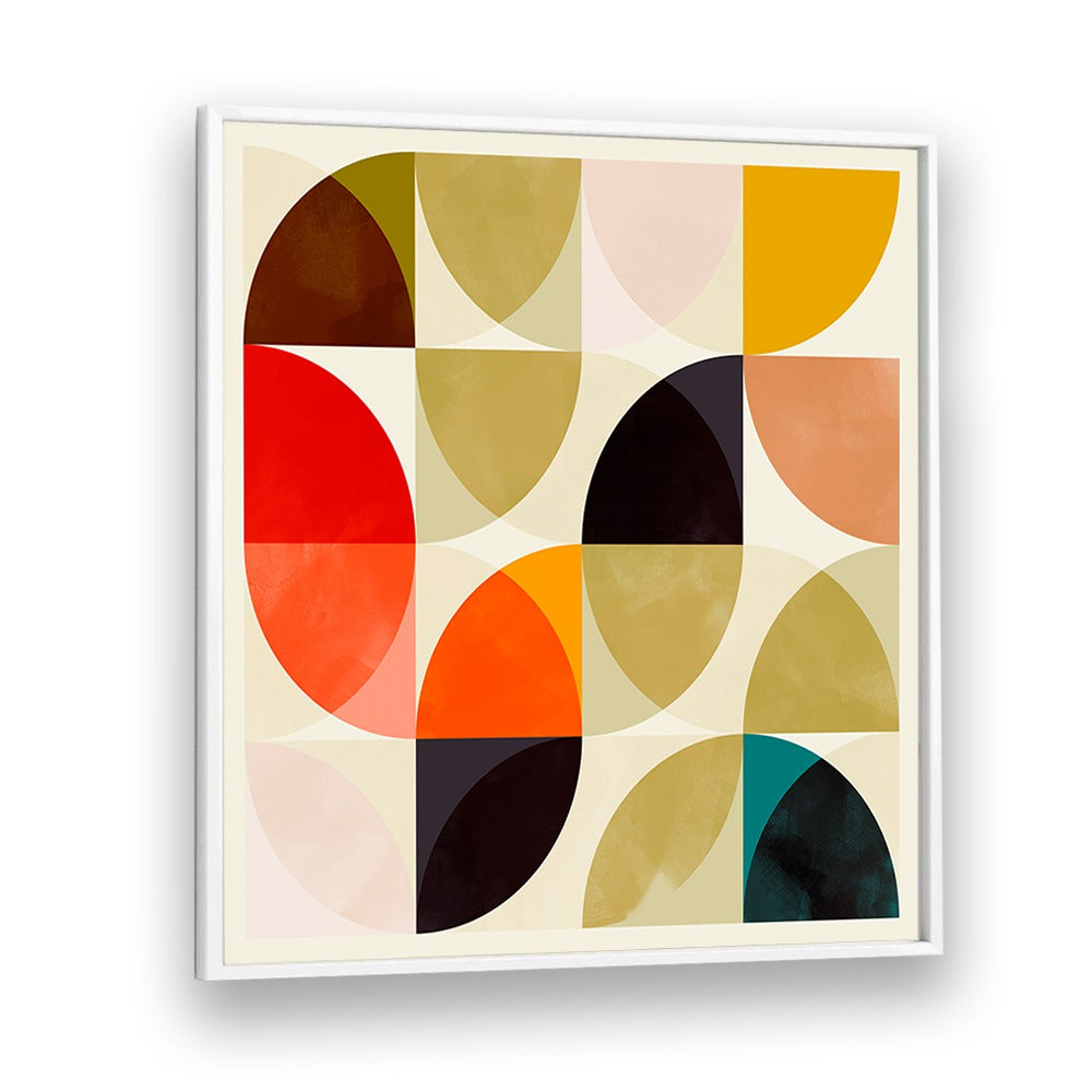 Beige Viertel Circles Ineinander By Ana Rut Bre Pop Art Paintings Pop Art Prints in White Plain Frame