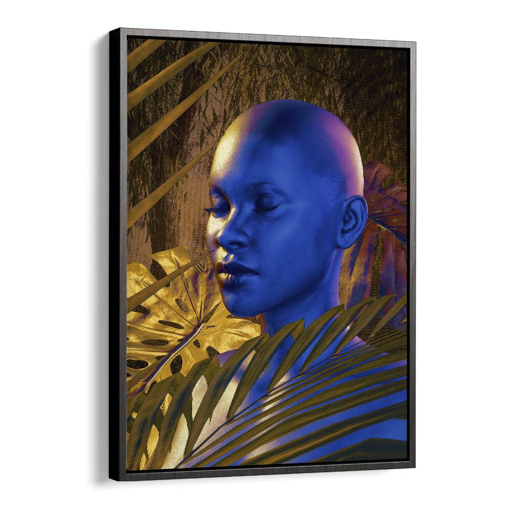 Being By Cosmo Zach Surreal Art Prints Surrealism in Black Floater Frame