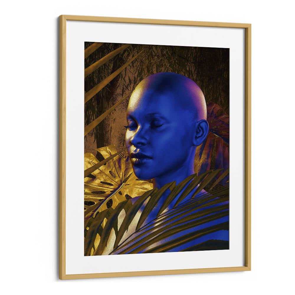 Being By Cosmo Zach Surreal Art Prints Surrealism in Oak Wood Frame With Mount