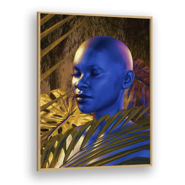 Being By Cosmo Zach Surreal Art Prints Surrealism in Oak Wood Plain Frame