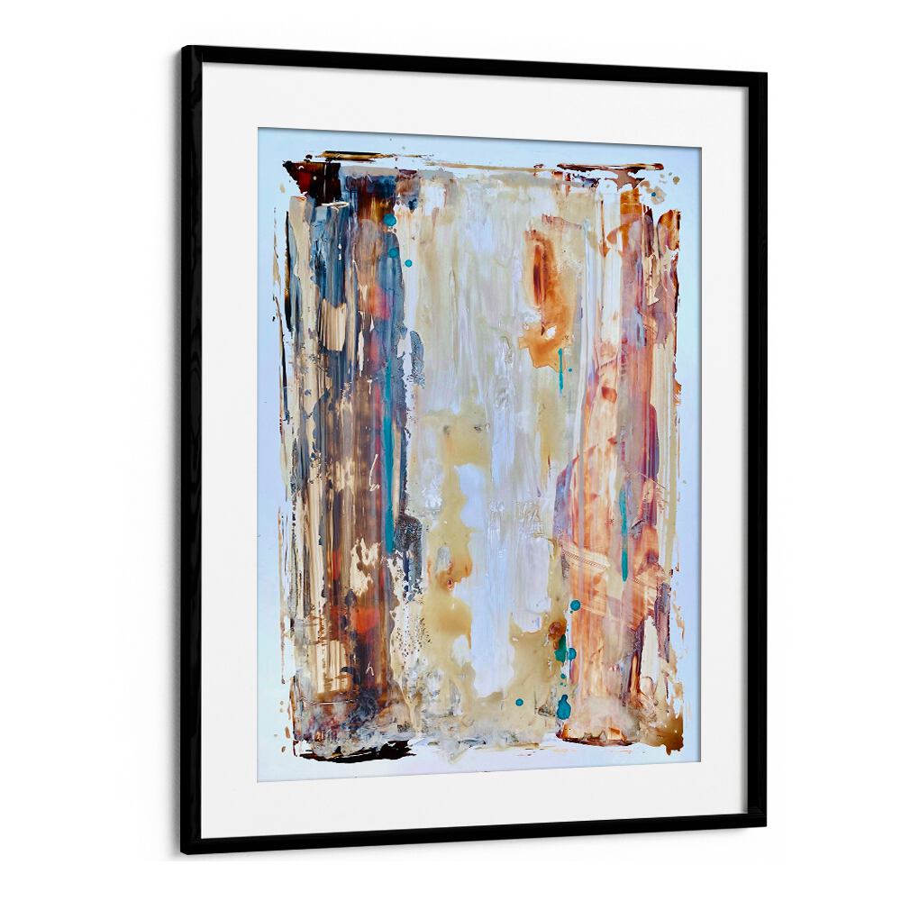 el mar i abstract paintings in Black Frame With Mount