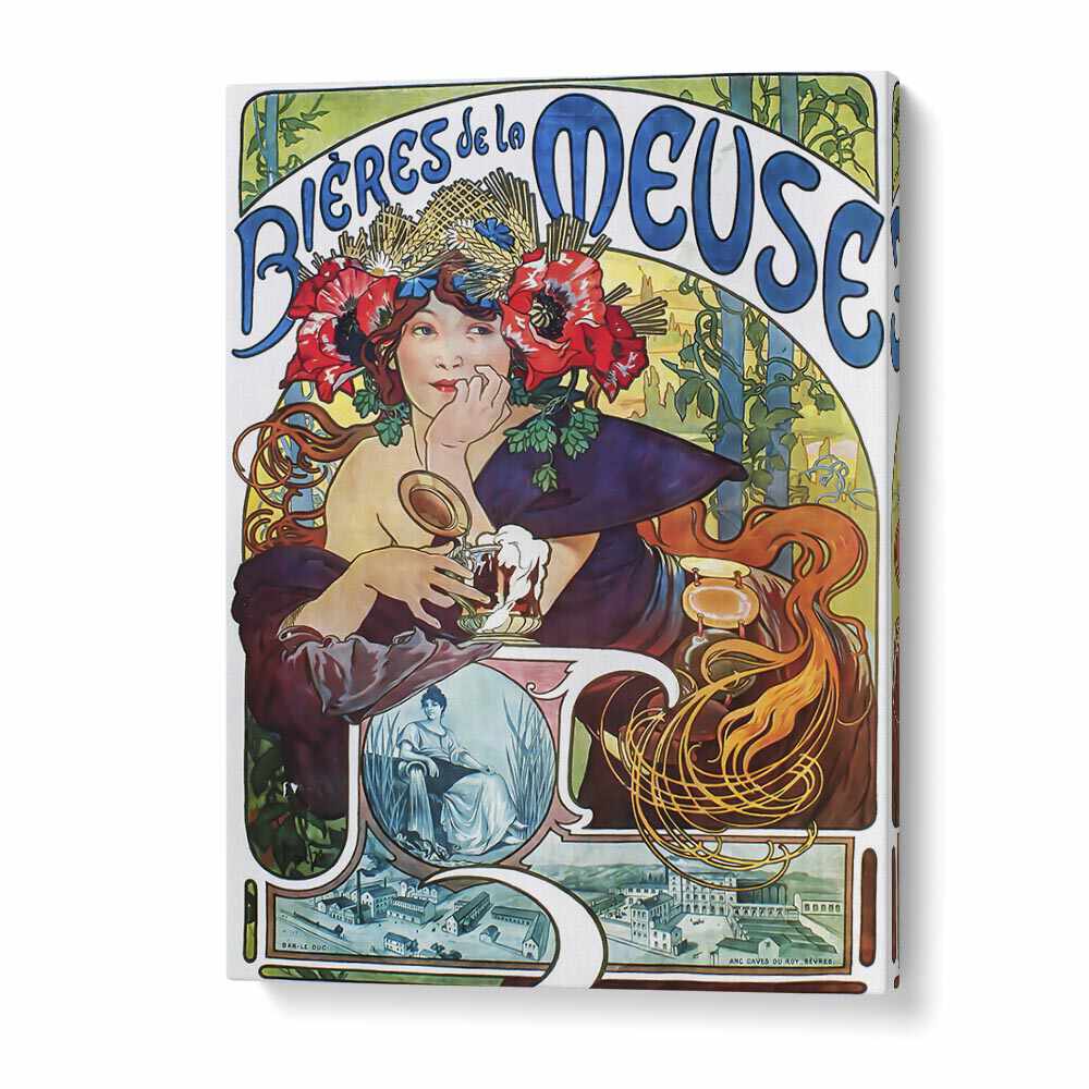 Bieres De La Meuse-1897 By Alphonse Mucha Vintage Paintings in Gallery Wrap