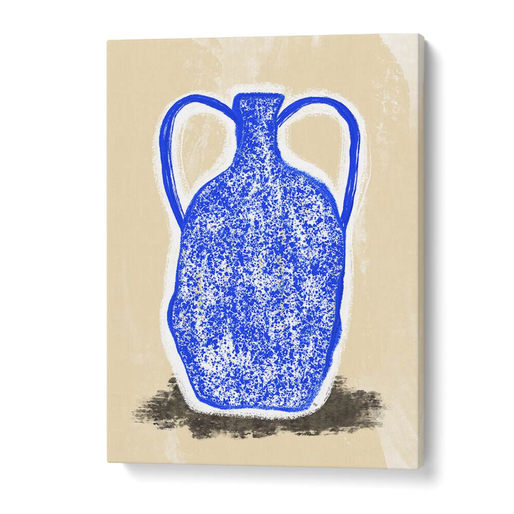 Big Blue Vase by Martina Botanical Art Prints in Gallery Wrap