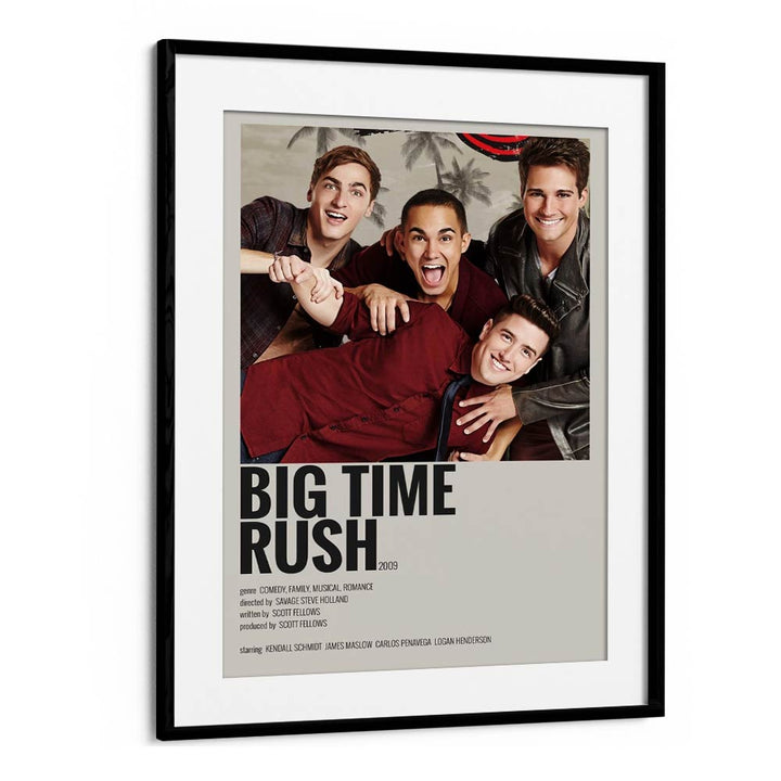 Big Time Rush 2009 Movie Posters in Black Frame With Mount