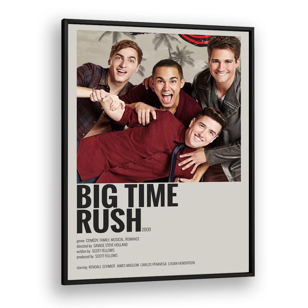 Big Time Rush 2009 Movie Posters in Black Plain Frame