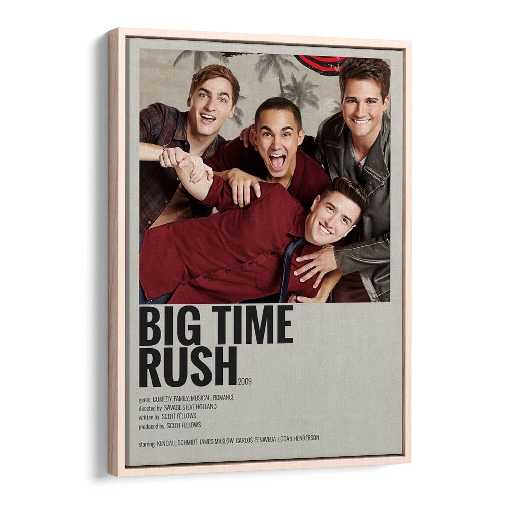 Big Time Rush 2009 Movie Posters in Oak Wood Floater Frame