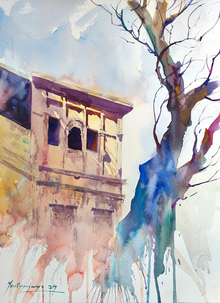 A SLICE OF JODHPUR ,HANDMADE ARTWORKS ,  SET OF 3 PAINTINGS