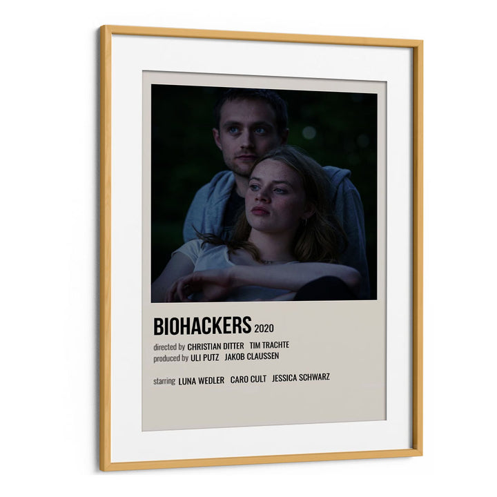 Biohackers 2020 Movie Posters in Oak Wood Frame With Mount