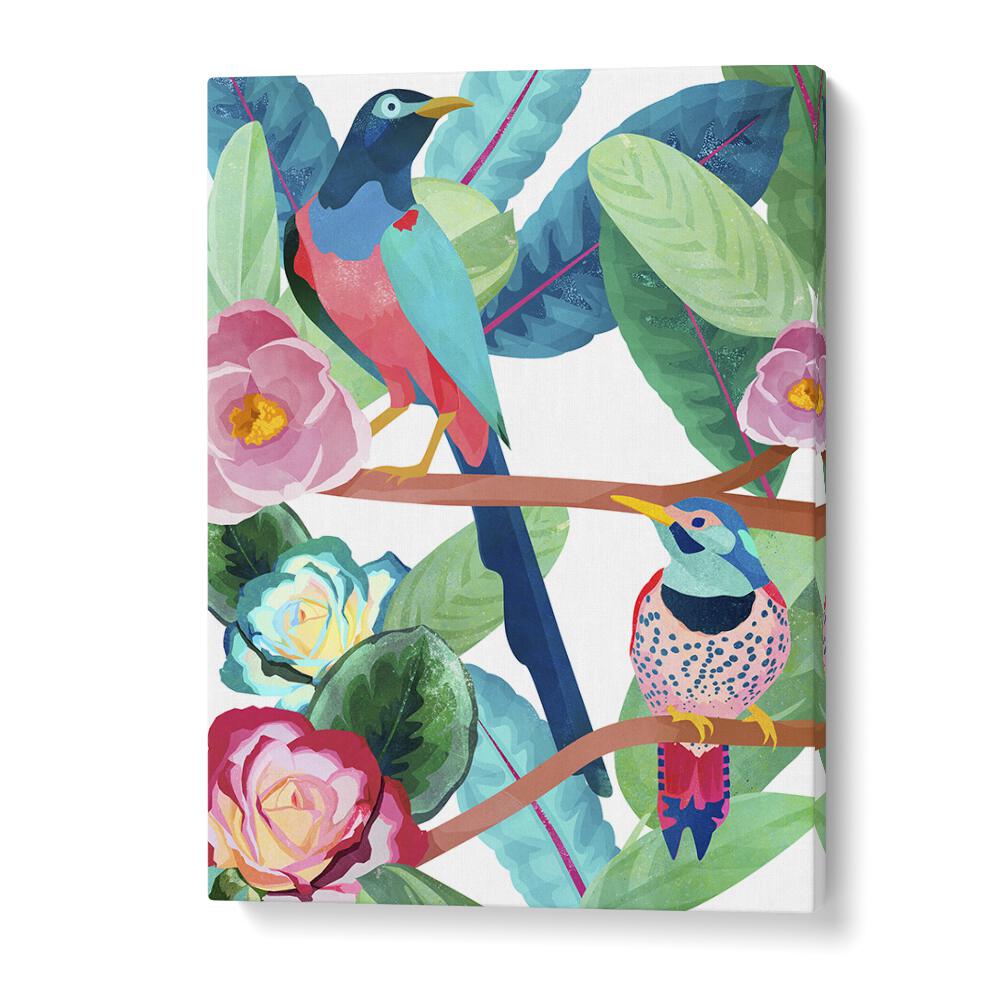 Birds Of Spring by Goed Blauw Kids Paintings in Gallery Wrap