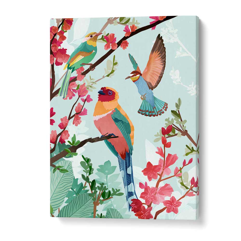 Birds Of Summer By Goed Blauw Kids Room Paintings Kids Room Wall Art in Gallery Wrap