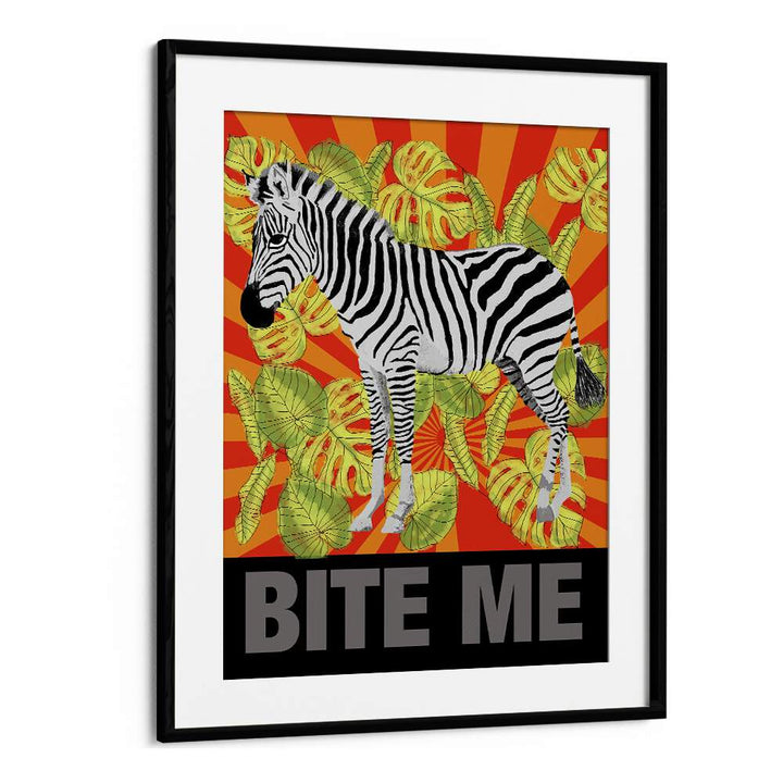 Bite Me By Lynnda Rakos Pop Art Paintings Pop Art Prints in Black Frame With Mount