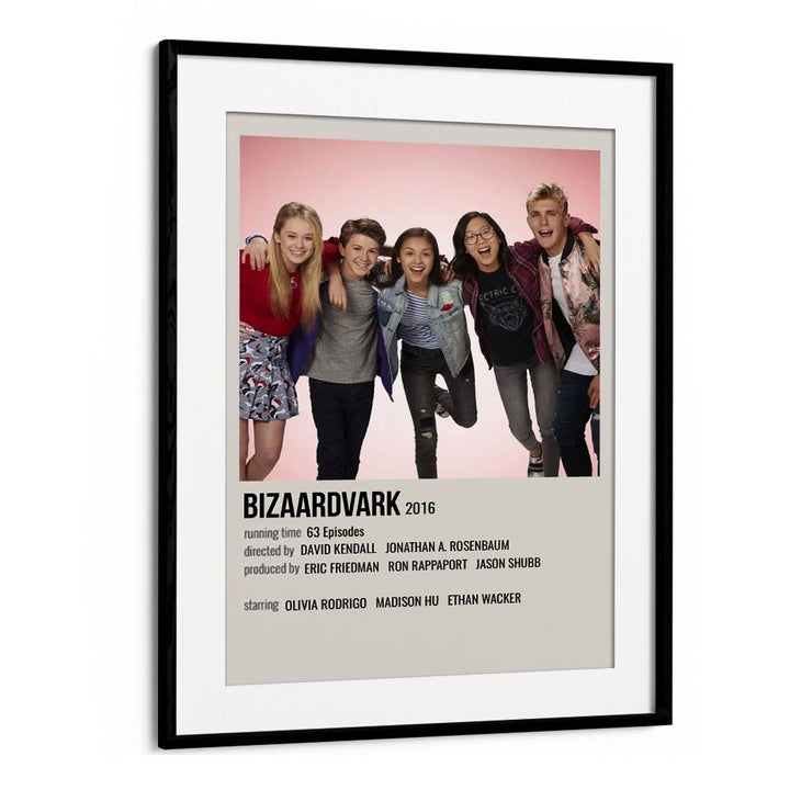 Bizaardvark 2016 Movie Posters in Black Frame With Mount