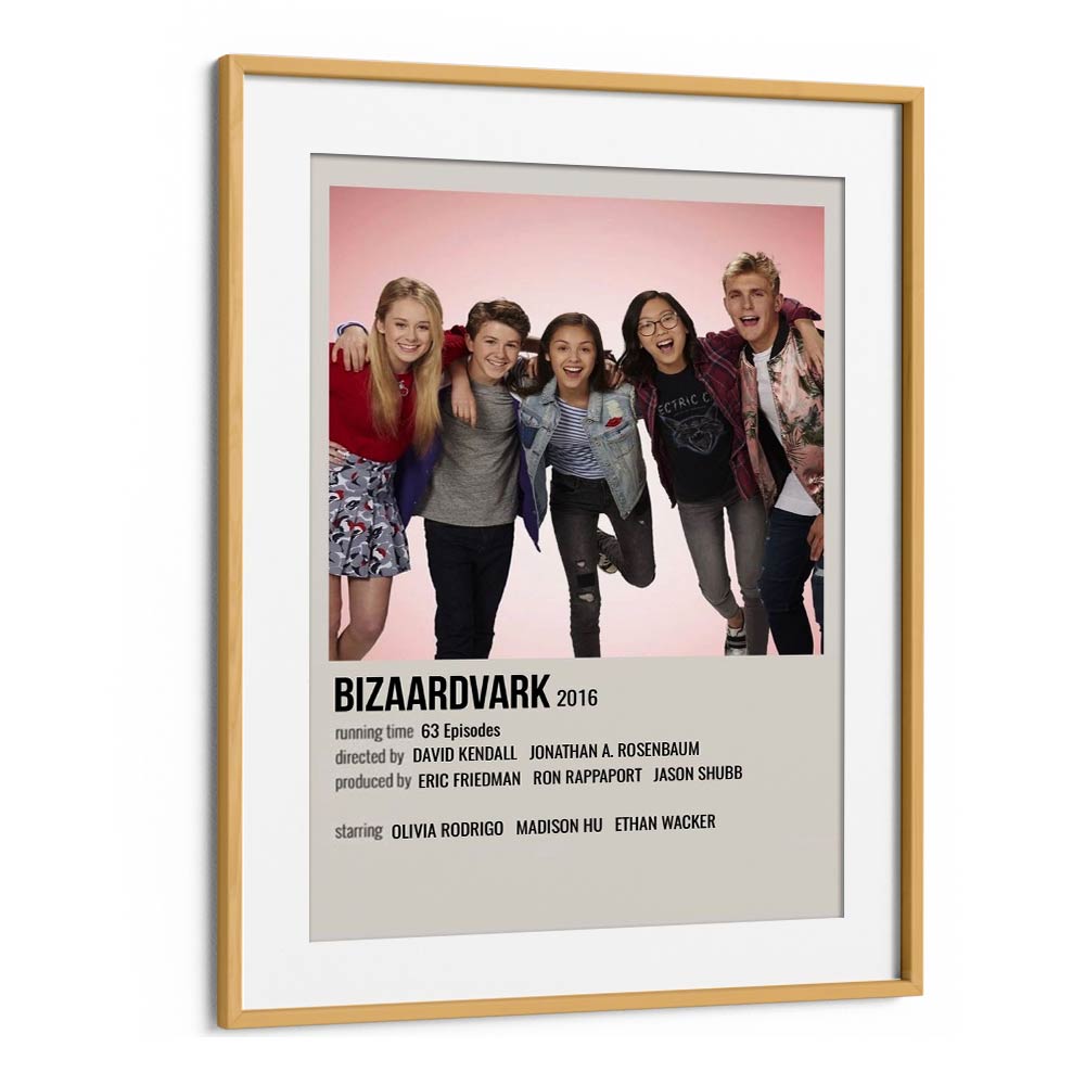 Bizaardvark 2016 Movie Posters in Oak Wood Frame With Mount