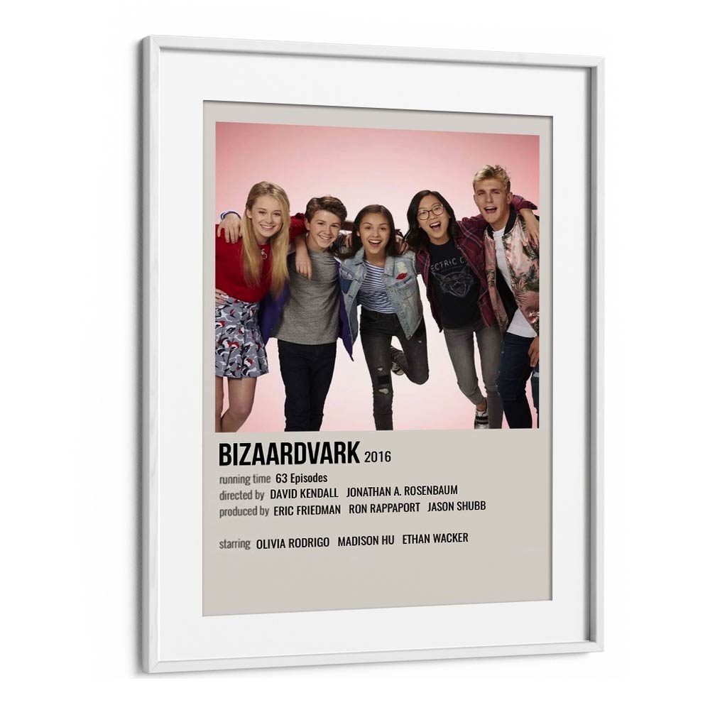 Bizaardvark 2016 Movie Posters in White Frame With Mount