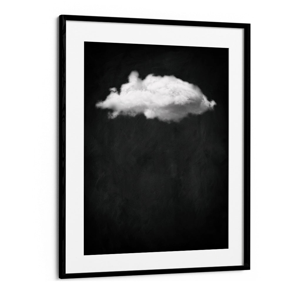 Black Cloud I By Aureous Abstract Paintings Abstract Art Prints in Black Frame With Mount