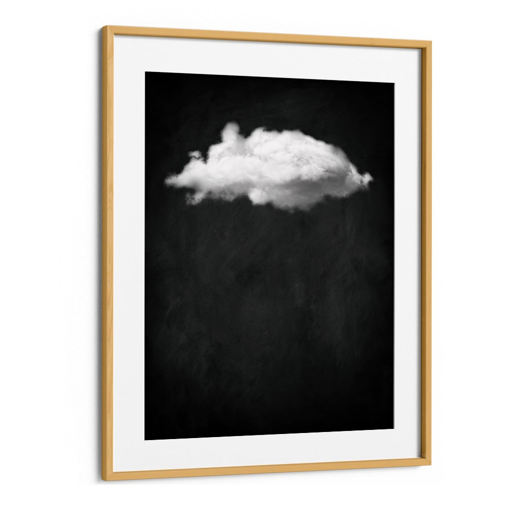 Black Cloud I By Aureous Abstract Paintings Abstract Art Prints in Oak Wood Frame With Mount