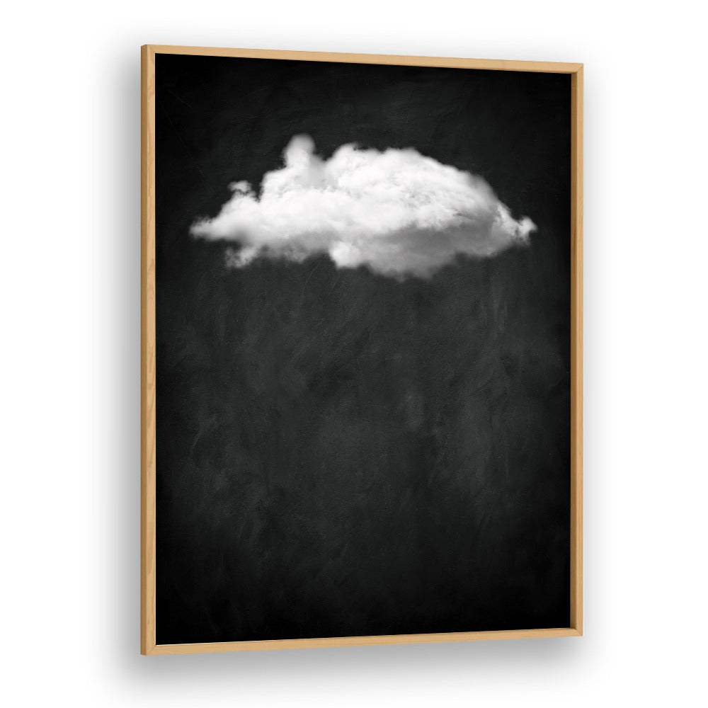 Black Cloud I By Aureous Abstract Paintings Abstract Art Prints in Oak Wood Plain Frame