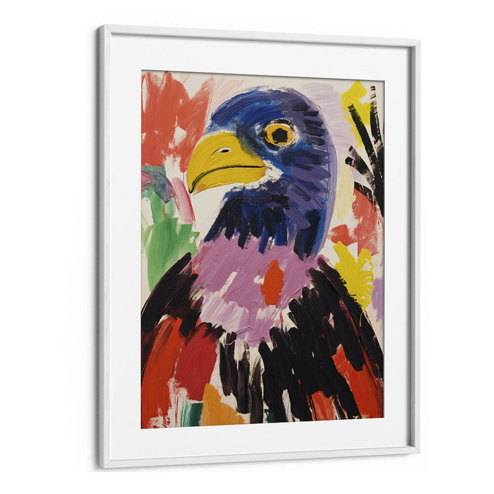 Black Goose  Kids Paintings in White Frame With Mount