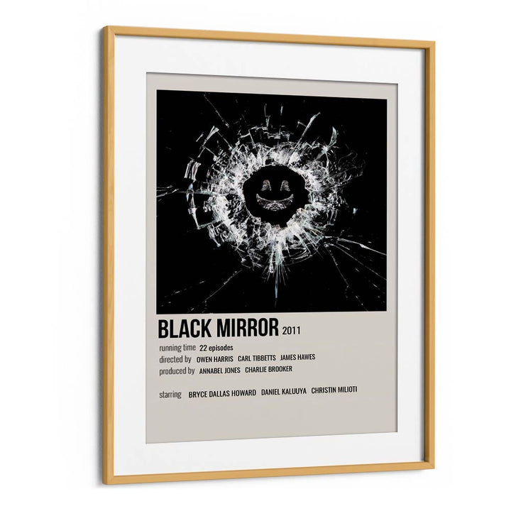 Black Mirror 2011 i Movie Posters in Oak Wood Frame With Mount