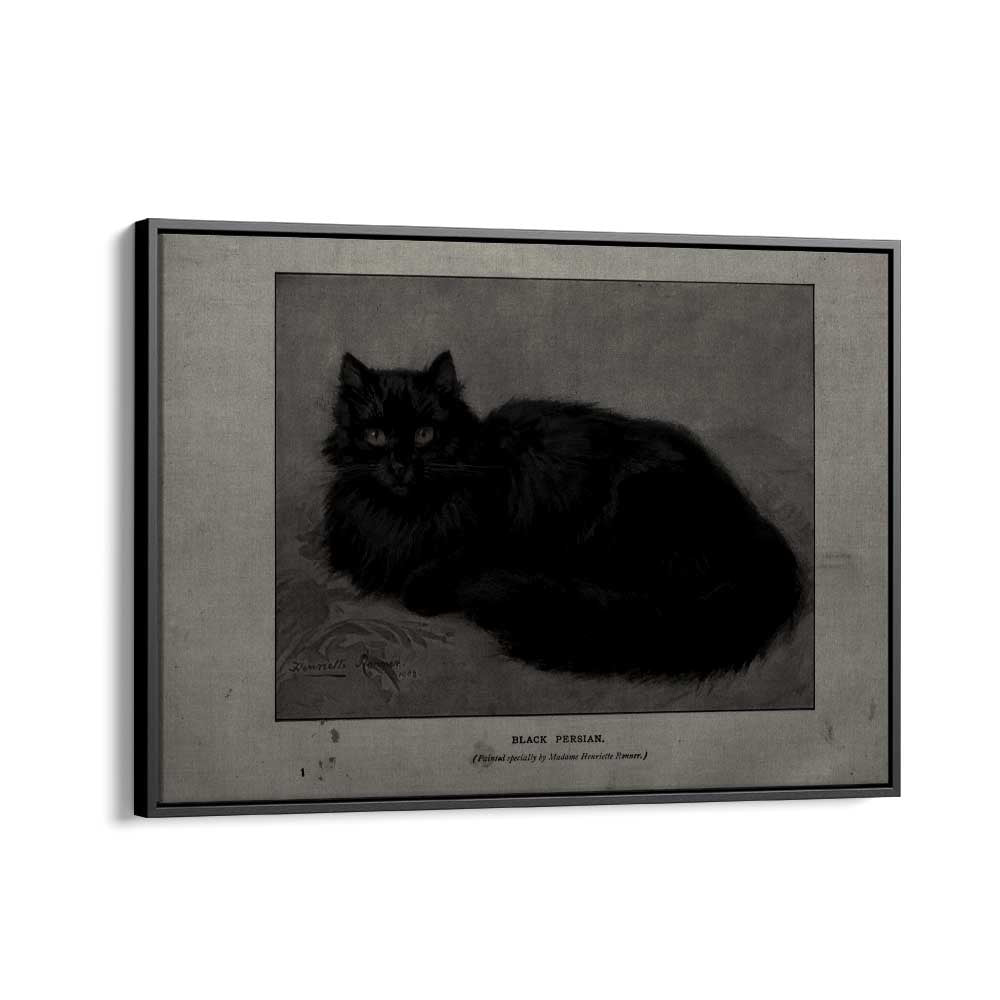 Black Persian Gothic Wall Art Prints in Black Floater Frame