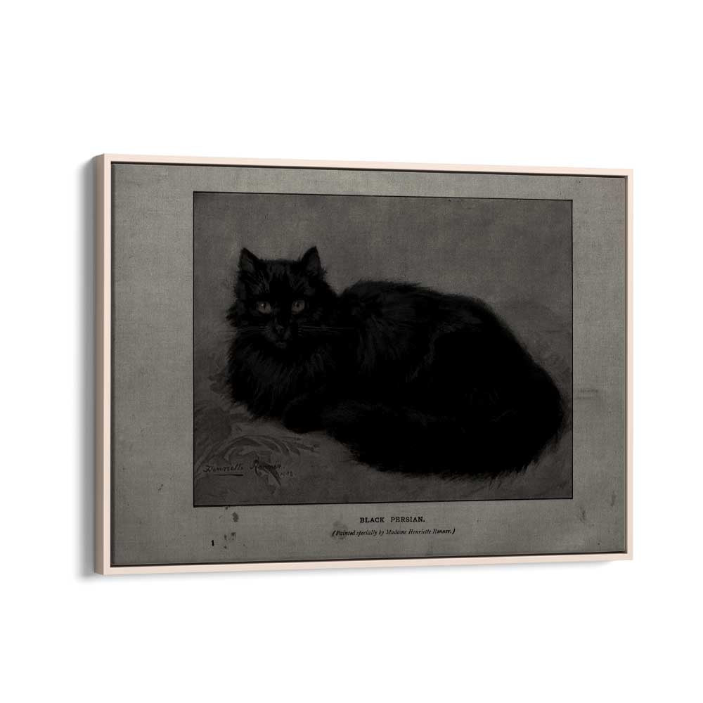 Black Persian Gothic Wall Art Prints in Oak Wood Floater Frame