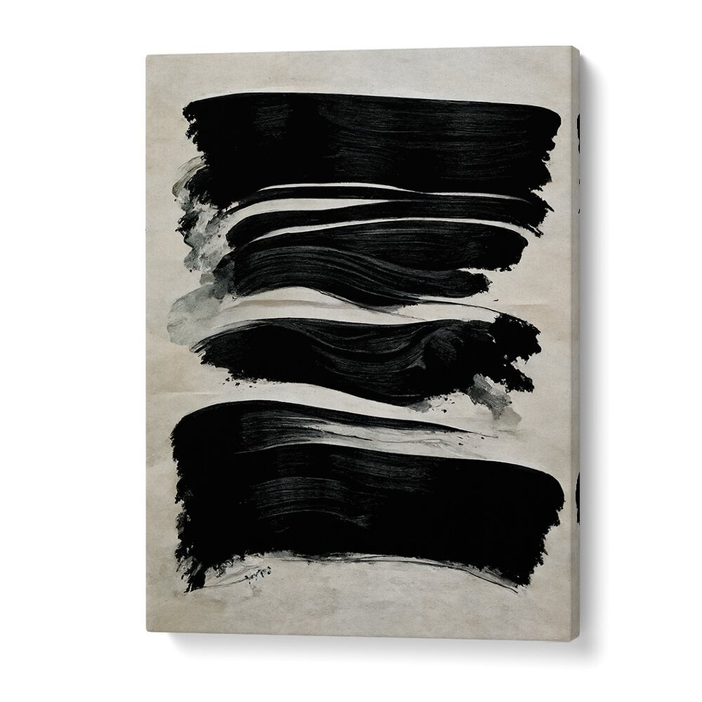 Black Strokes by Treechild Abstract Art Prints in Gallery Wrap