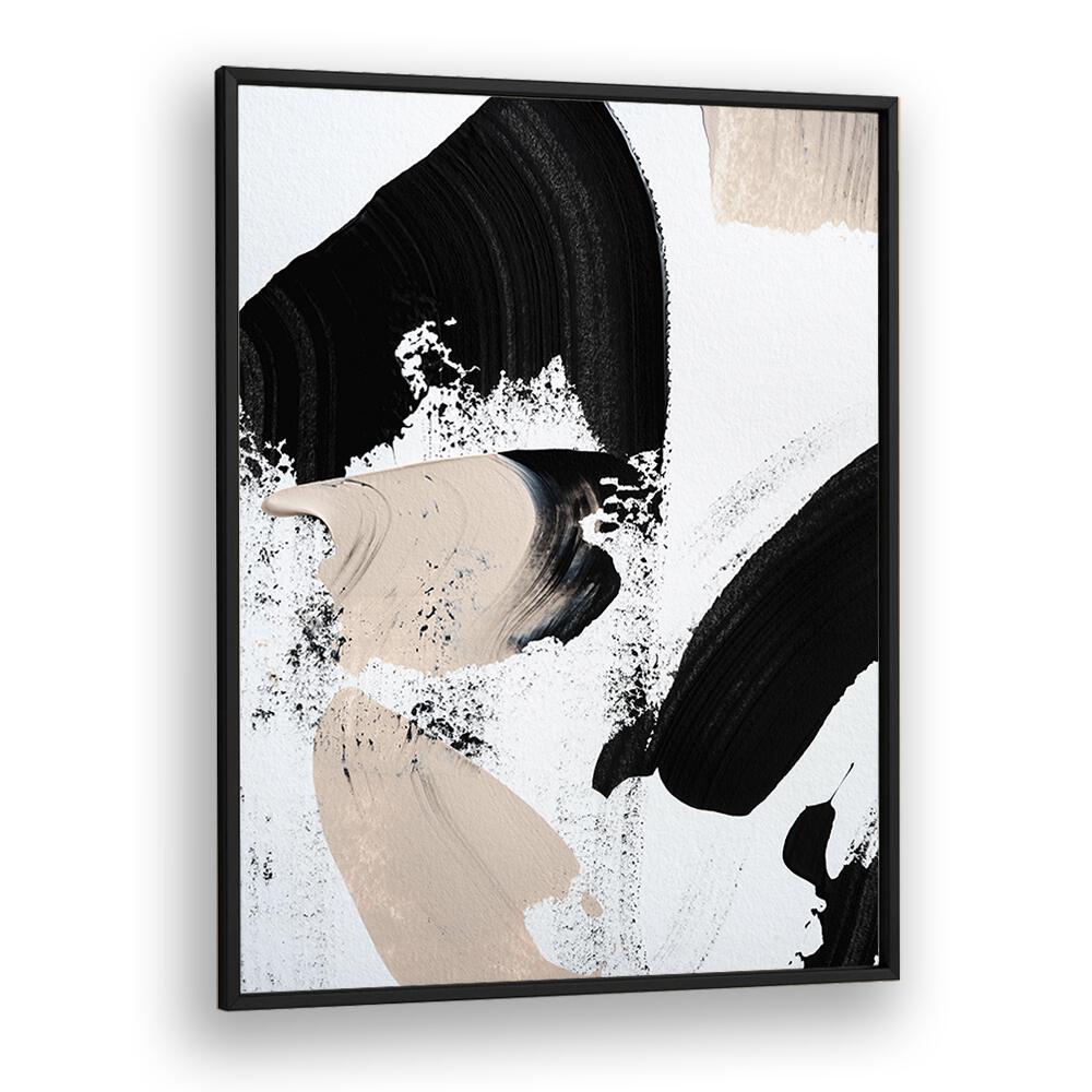 Black and Nude ii by Uplus Me Studio Abstract Art Abstract Paintings in Black Plain Frame