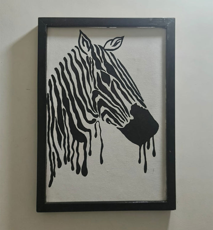 BLACK AND WHITE ANIMAL PRINT , HANDMADE ARTWORKS