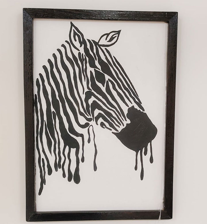 BLACK AND WHITE ANIMAL PRINT , HANDMADE ARTWORKS