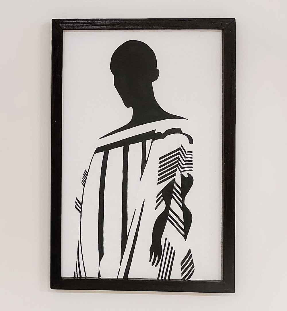 BLACK AND WHITE ECHOES OF ORIGIN , HANDMADE ARTWORKS