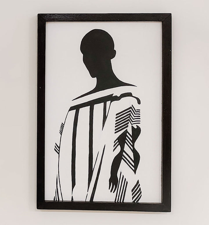 BLACK AND WHITE ECHOES OF ORIGIN , HANDMADE ARTWORKS