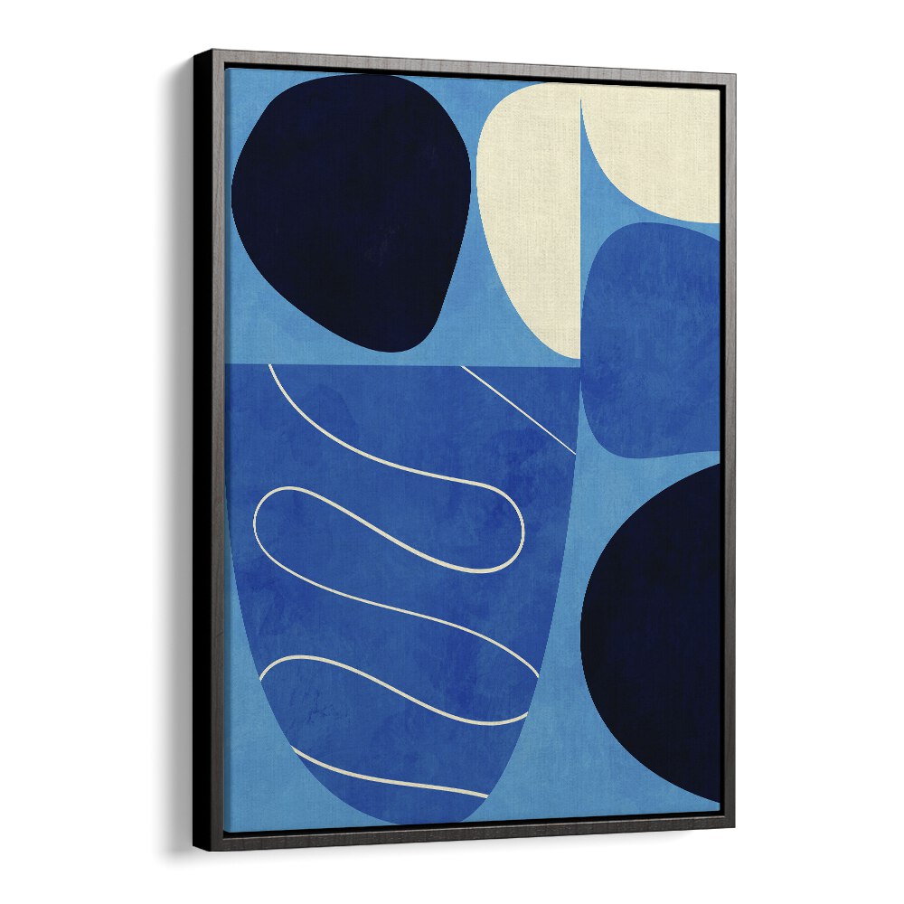 BLUE SHAPES PLAY I BY ANA RUT BRE ABSTRACT ART, ABSTRACT PAINTING