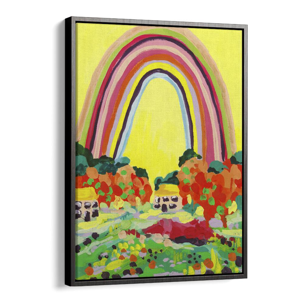 Quotes painting - COUNTRYSIDE RAINBOW ON YELLOW BY ANIA ZWARA by Asianmonk