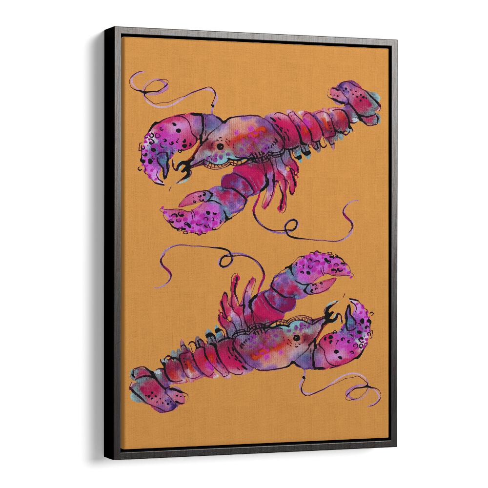 Quotes painting - LOBSTERS ON ORANGE BY ANIA ZWARA by Asianmonk