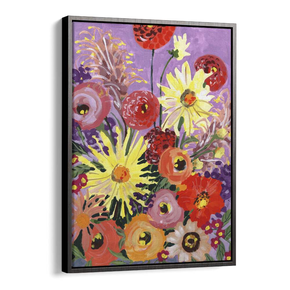 Ania Zwara painting - SUNNY ASTERS AND ANEMONES by Asianmonk