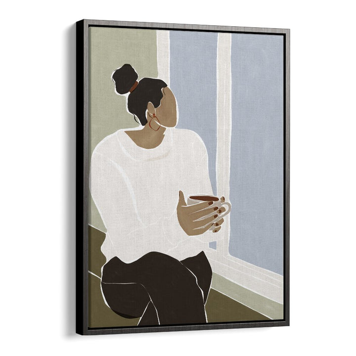 WOMAN ENJOYING A CUP OF TEA ART PRINT