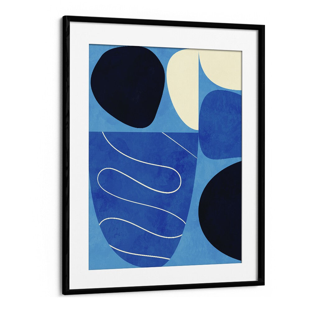 BLUE SHAPES PLAY I BY ANA RUT BRE ABSTRACT ART, ABSTRACT PAINTING