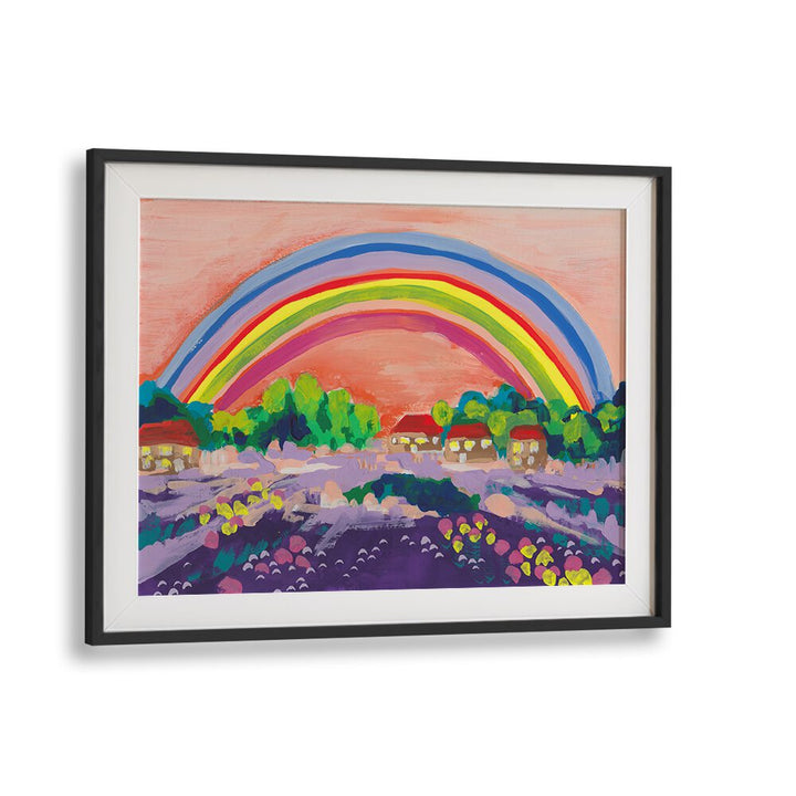RAINBOW ON ORANGE II , LANDSCAPE PAINTINGS