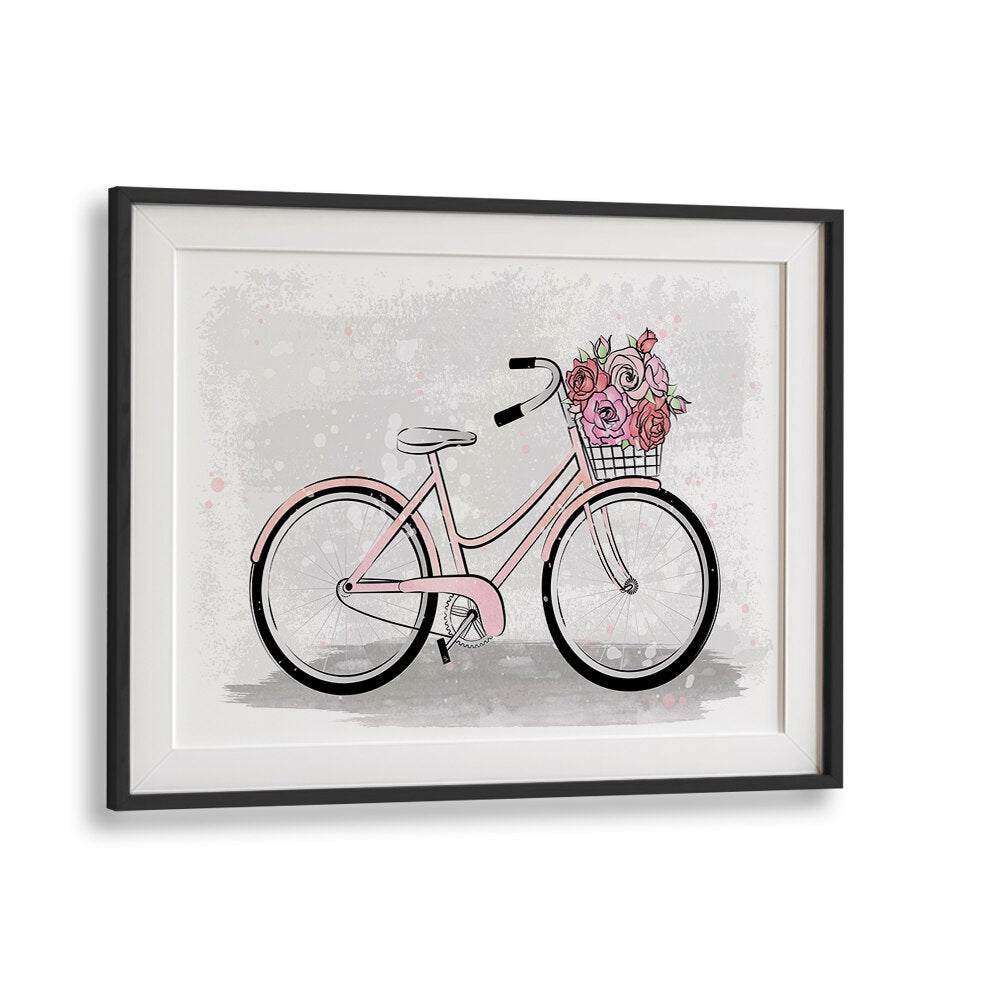 GREY BIKE BY MARTINA FASHION PAINTINGS, FASHION POSTERS