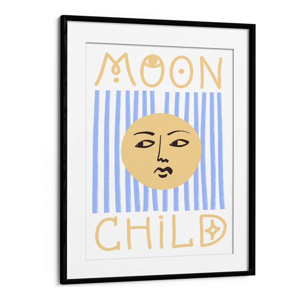 STRIPED MOON CHILD BY GRACE DIGITAL ART CO KIDS PAINTINGS