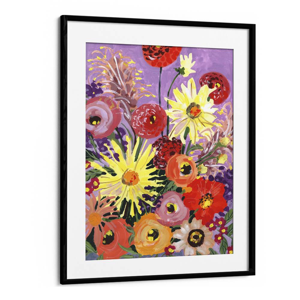 Ania Zwara painting - SUNNY ASTERS AND ANEMONES by Asianmonk