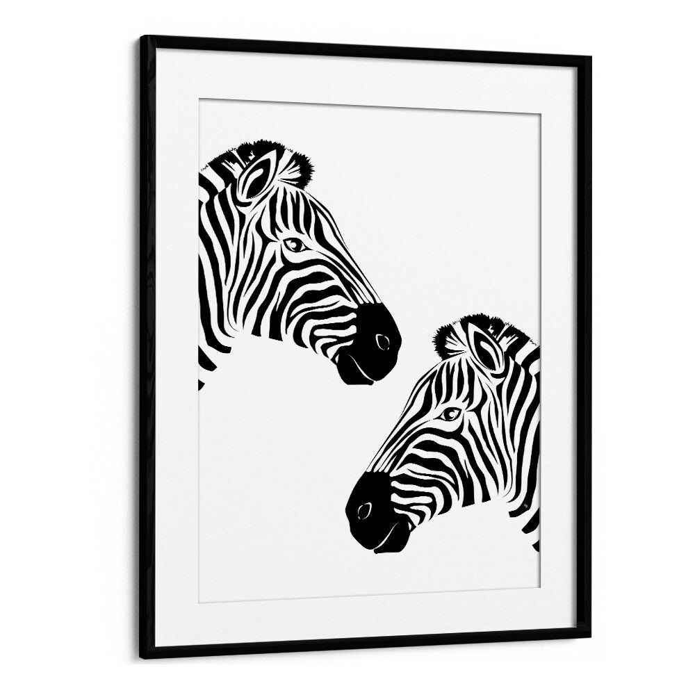 TWO ZEBRAS BY MARTINA , WILDLIFE POSTER