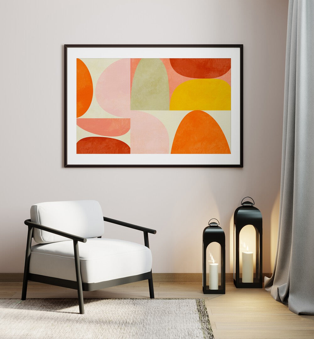 ABSTRACT painting - WARM PASTEL GEOMETRY BY ANA RUT BRE by Asianmonk