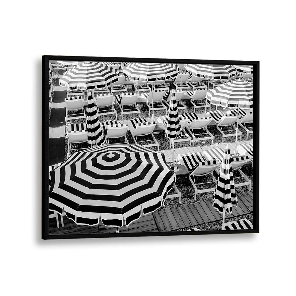 BLACK AND WHITE BEACH UMBRELLAS II BY GRACE DIGITAL ART CO, BEACH PRINTS