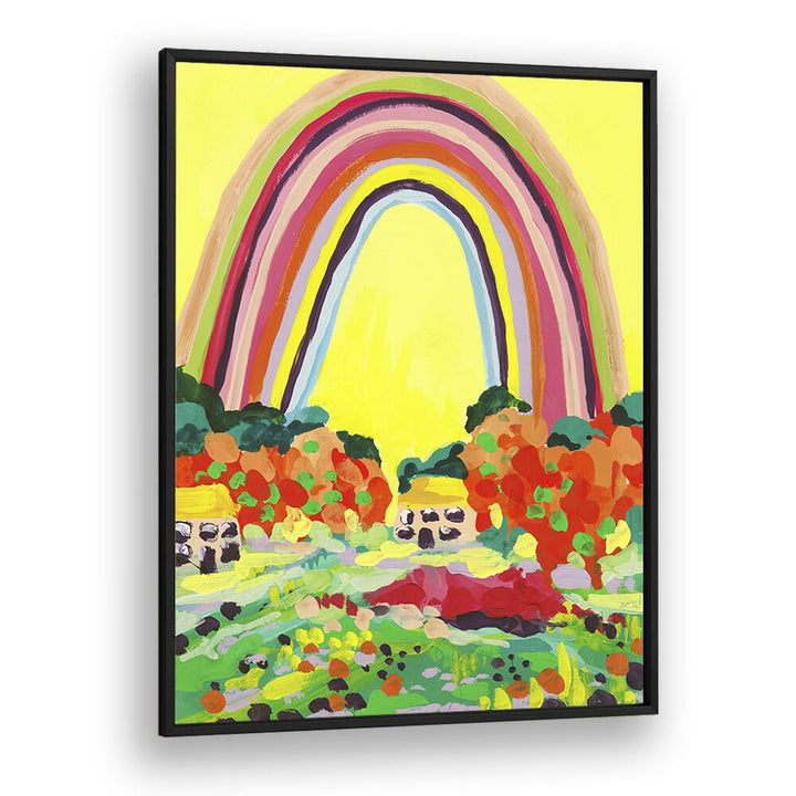 Quotes painting - COUNTRYSIDE RAINBOW ON YELLOW BY ANIA ZWARA by Asianmonk