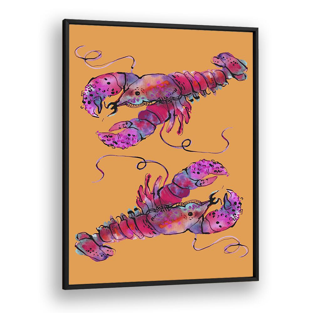 Quotes painting - LOBSTERS ON ORANGE BY ANIA ZWARA by Asianmonk