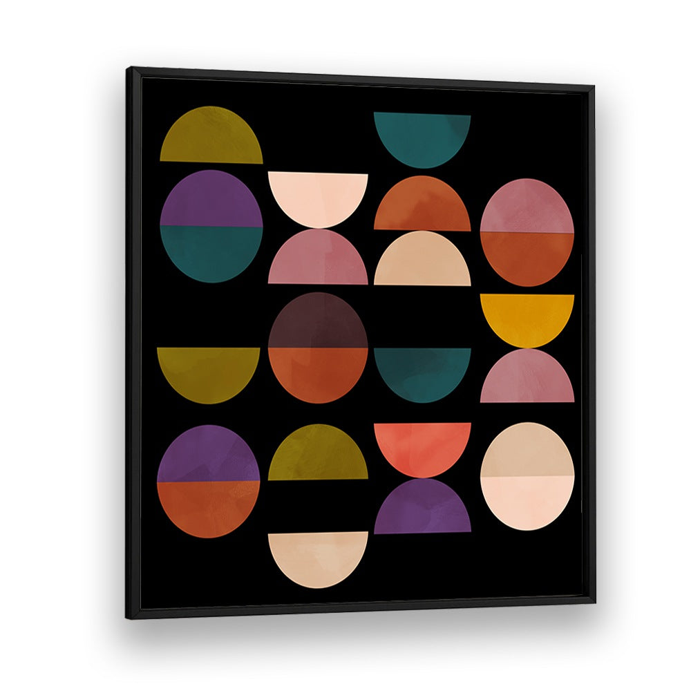 Ana Rut Bre painting - MID CIRCLES TERRACOTTA BLACK I by Asianmonk