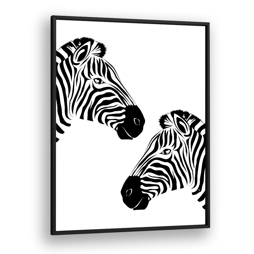 TWO ZEBRAS BY MARTINA , WILDLIFE POSTER