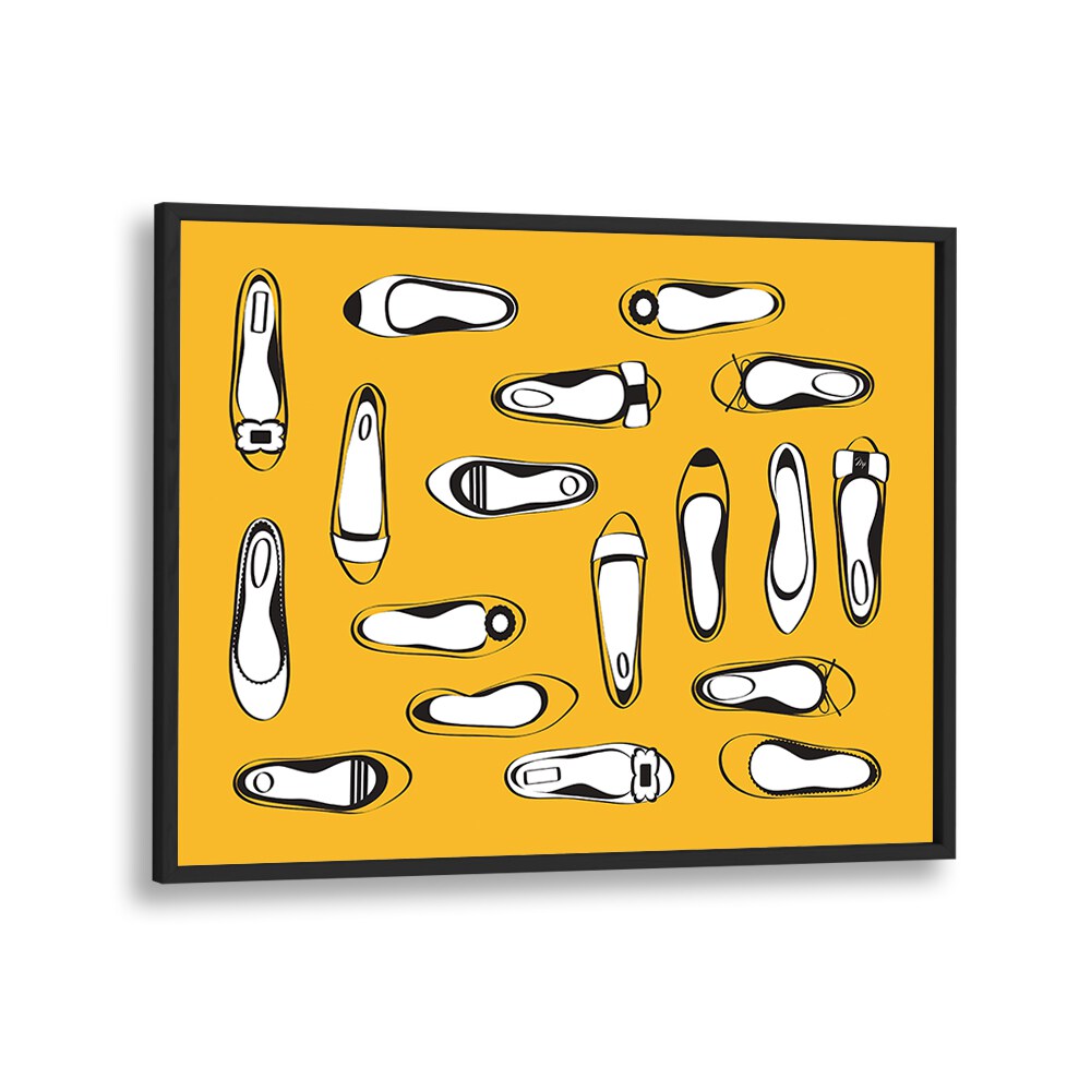 YELLOW FLATS BY MARTINA FASHION PAINTINGS, FASHION POSTERS