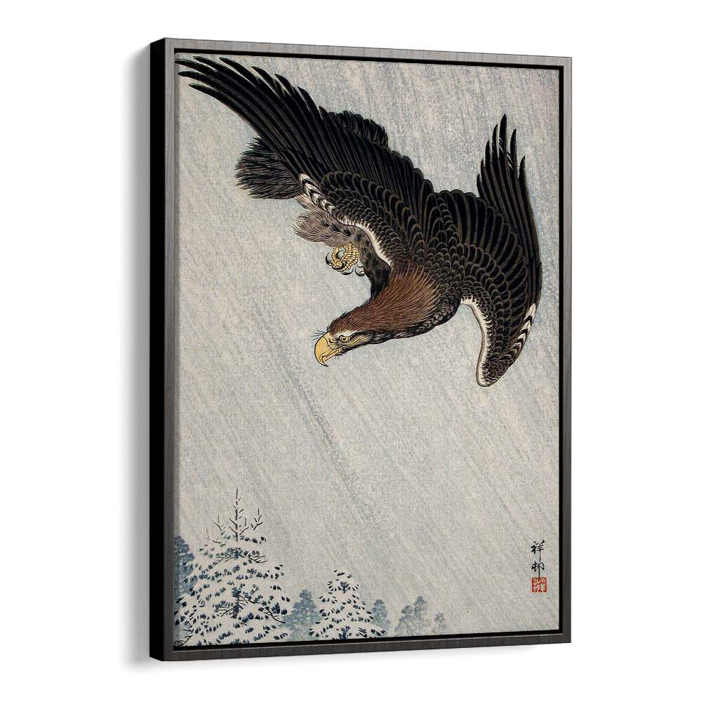 EAGLE FLYING IN SNOW (1933) BY OHARA KOSON